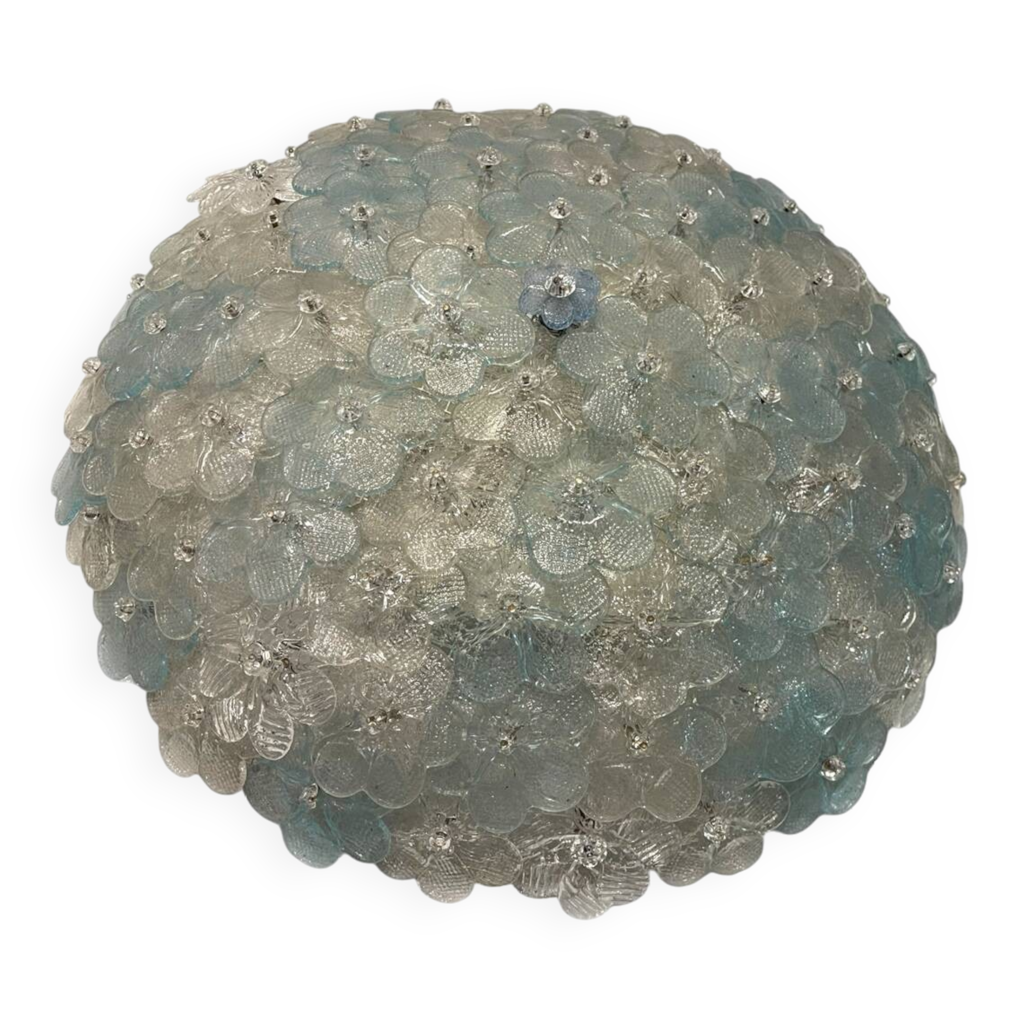 Large Murano Glass Flower Flushmount by Seguso 1960’s