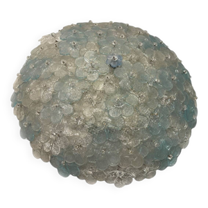 Grand plafonnier en verre - 1960