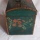Painted wooden box "popular art", bulging lid
