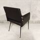 Vintage armchair in skai and black metal 60s