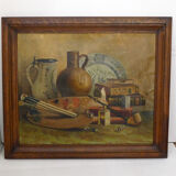 Nature morte peintre huile fin xixème