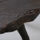 Wabi-sabi rustic dark wood side table | Belgium | Vintage