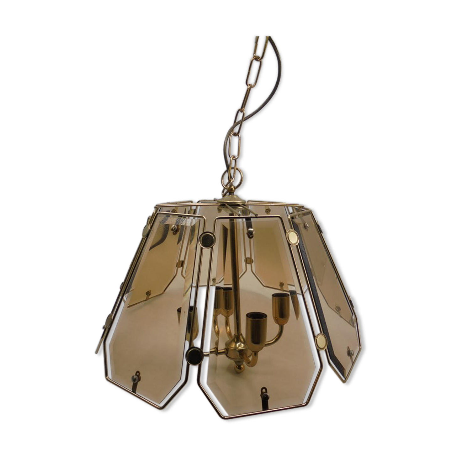 Suspension en verre fumé
