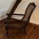 Fauteuil de planteur/colonial en bois foncé et cannage Reproduction 1990's