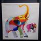 Oil on canvas elephant 58 cm x 58 cm
