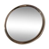 Miroir vintage en inox années 50-60