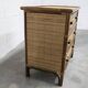 Rattan chest of drawers with 3 drawers