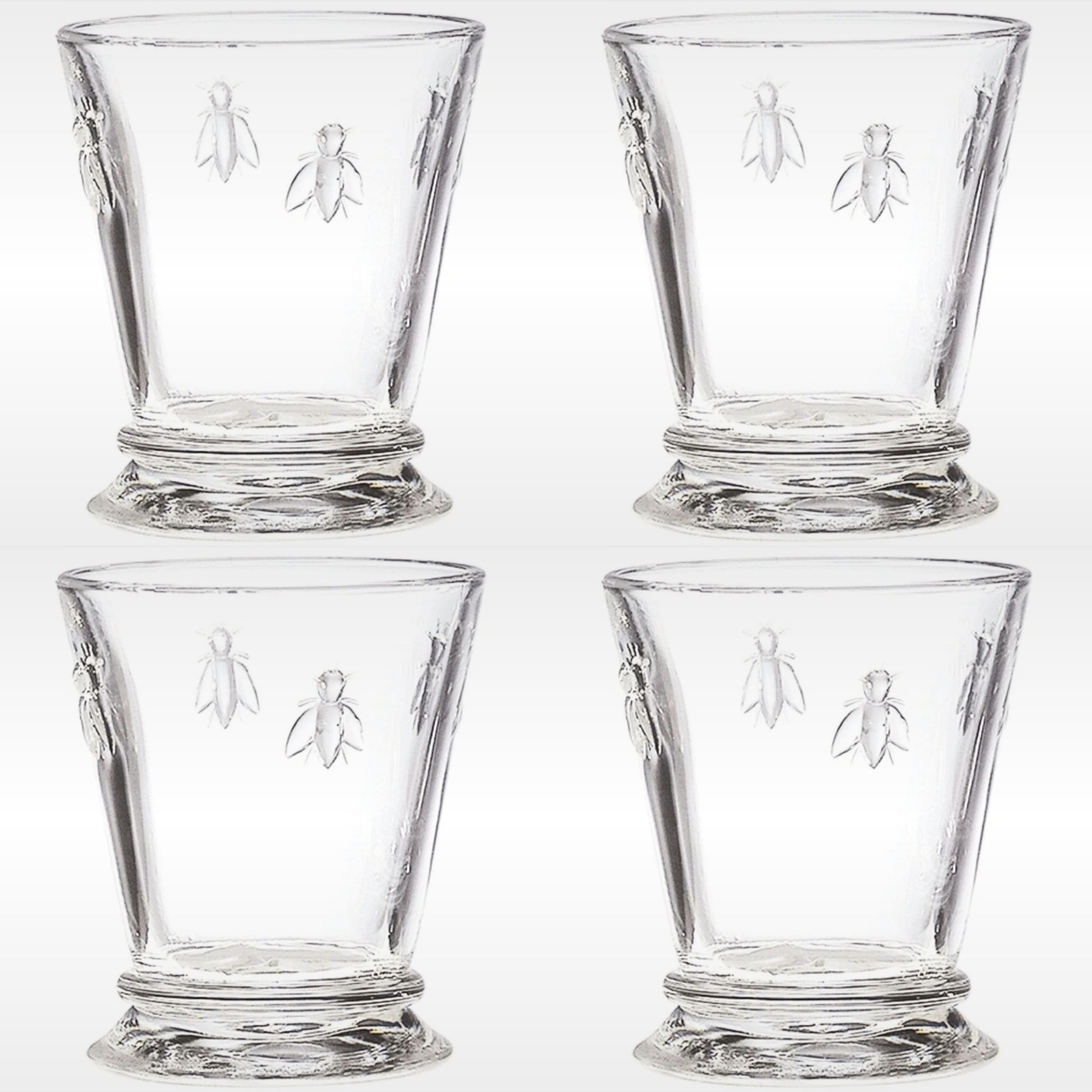 4 water glasses called "cups ' La Rochère for Museum of Paris