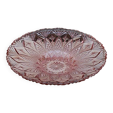 Vintage pink glass fruit bowl – ø 33 cm, h 7 cm