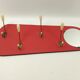 Vintage coat rack 4 hooks and 1 mirror
