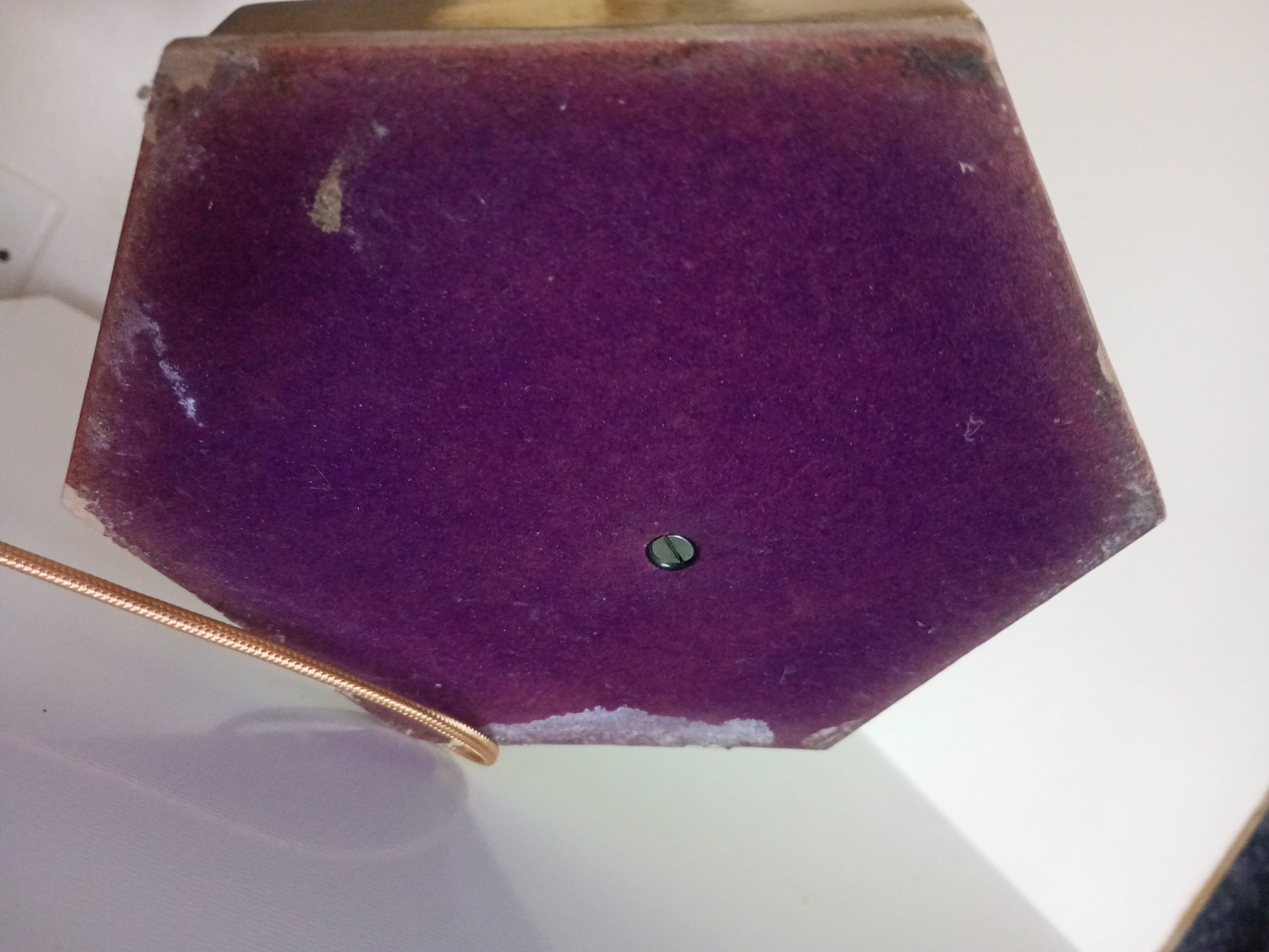 Brass & Satin Opaline Desk Lamp, Woman with Antique Ribbon Bows