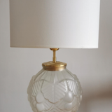 Pair of polished glass art deco lamp