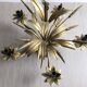 Golden wheat spike chandelier