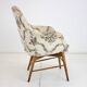 Fauteuil en bois et tissu, Tchécoslovaquie 1960