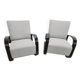 Pair of stunning Art Deco cantilever armchairs by M. Navratil, 1930s Czechoslovakia