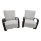 Pair of stunning Art Deco cantilever armchairs by M. Navratil, 1930s Czechoslovakia