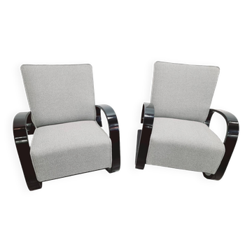 Paire de superbes fauteuils cantilever Art Déco de M. Navratil, Tchécoslovaquie des années 1930