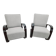 Pair of stunning Art Deco cantilever armchairs by M. Navratil, 1930s Czechoslovakia