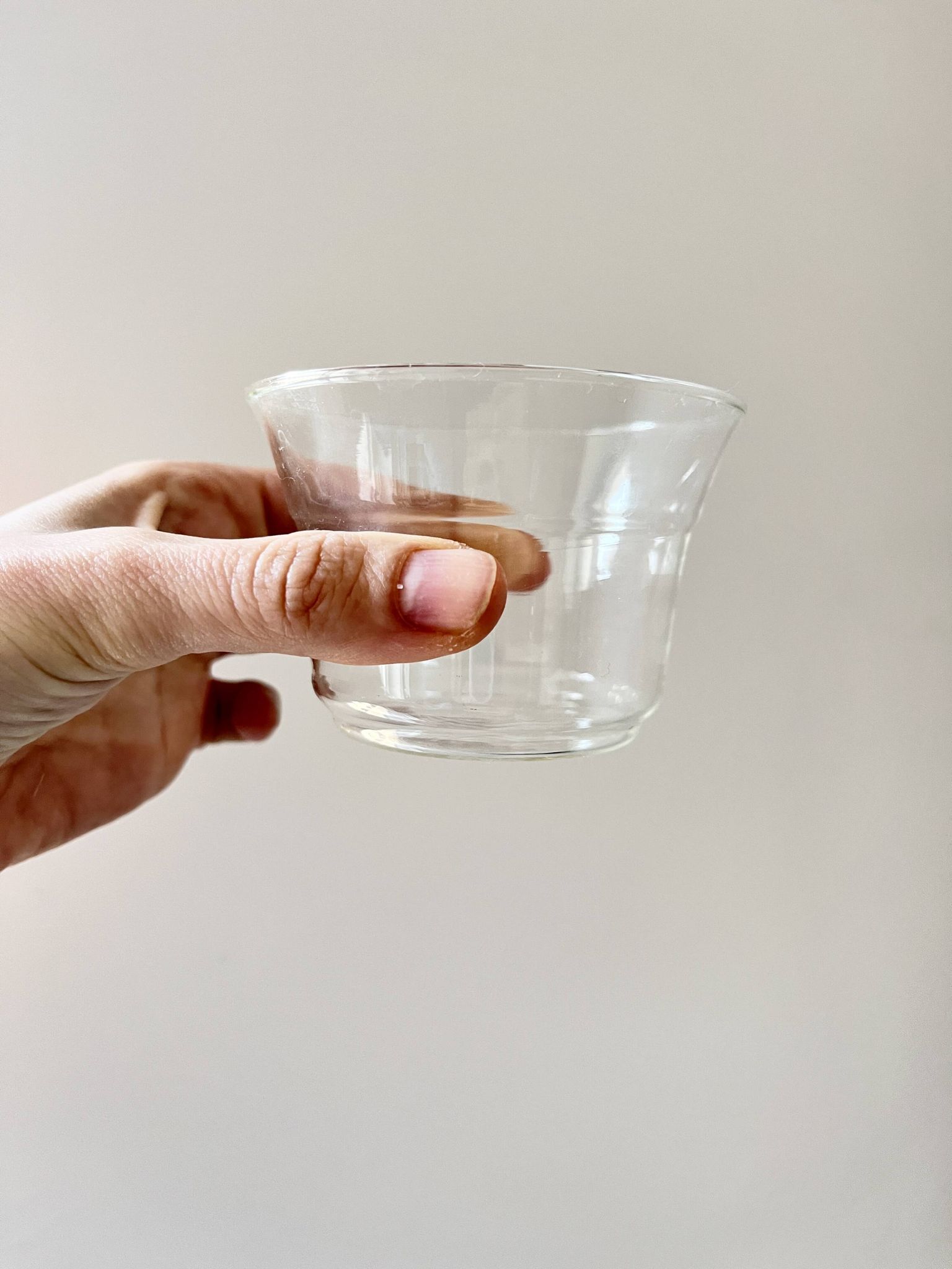 Vintage Jena Borosilicate Glass Tea Cups Set of 6 + Saucers,  GDR, 1960s