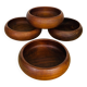 4 Danish Scandinavian teak empty pocket bowls, 1960s