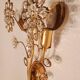 Set Hollywood Regency Wandlampe vergoldet Messing Swarovski-Kristalle Palwa