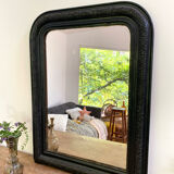 Louis Philippe mirror of the period with the plate repainted in nour