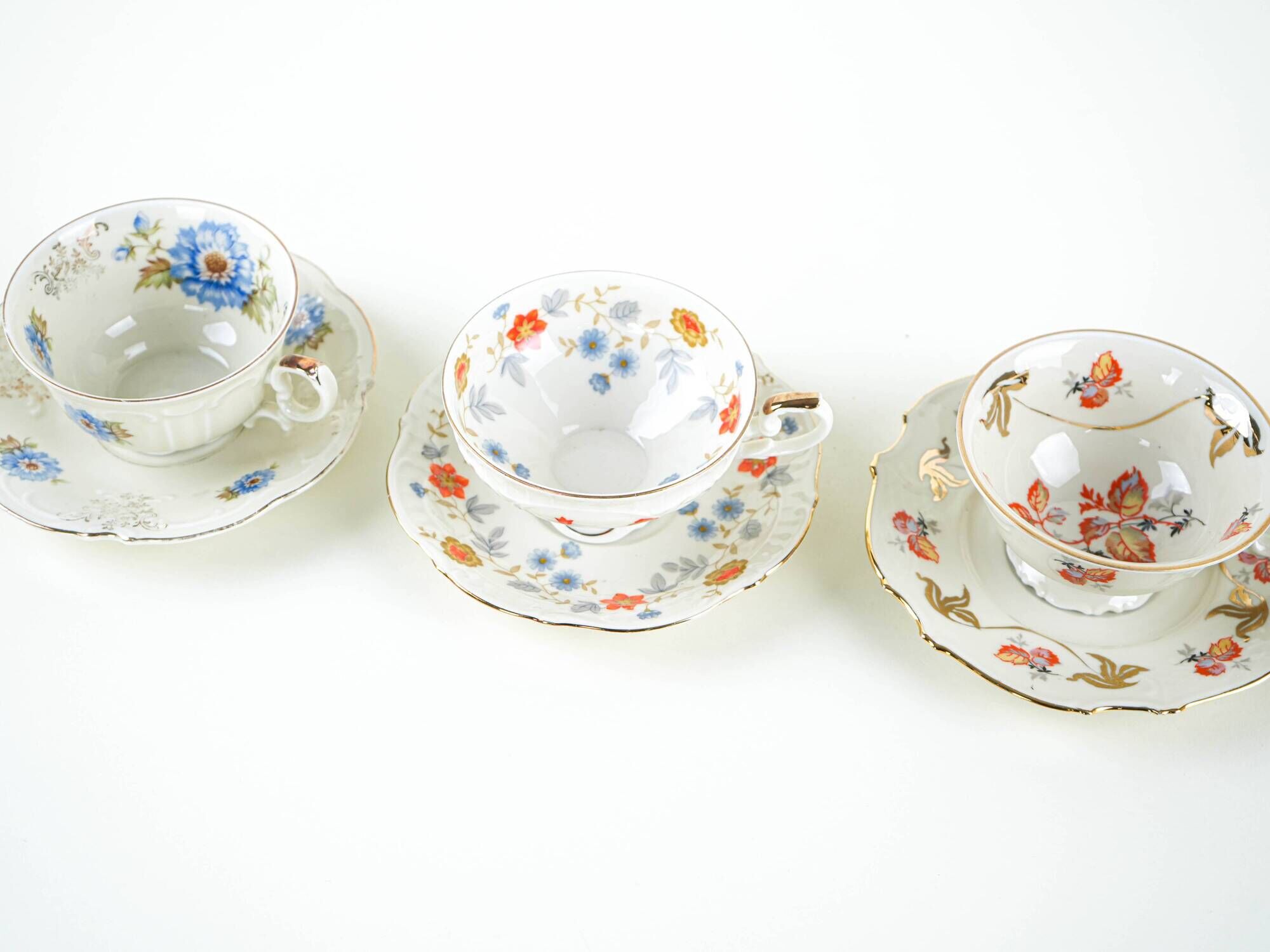 Set of porcelain cups, German design, 20th century, made in Germany