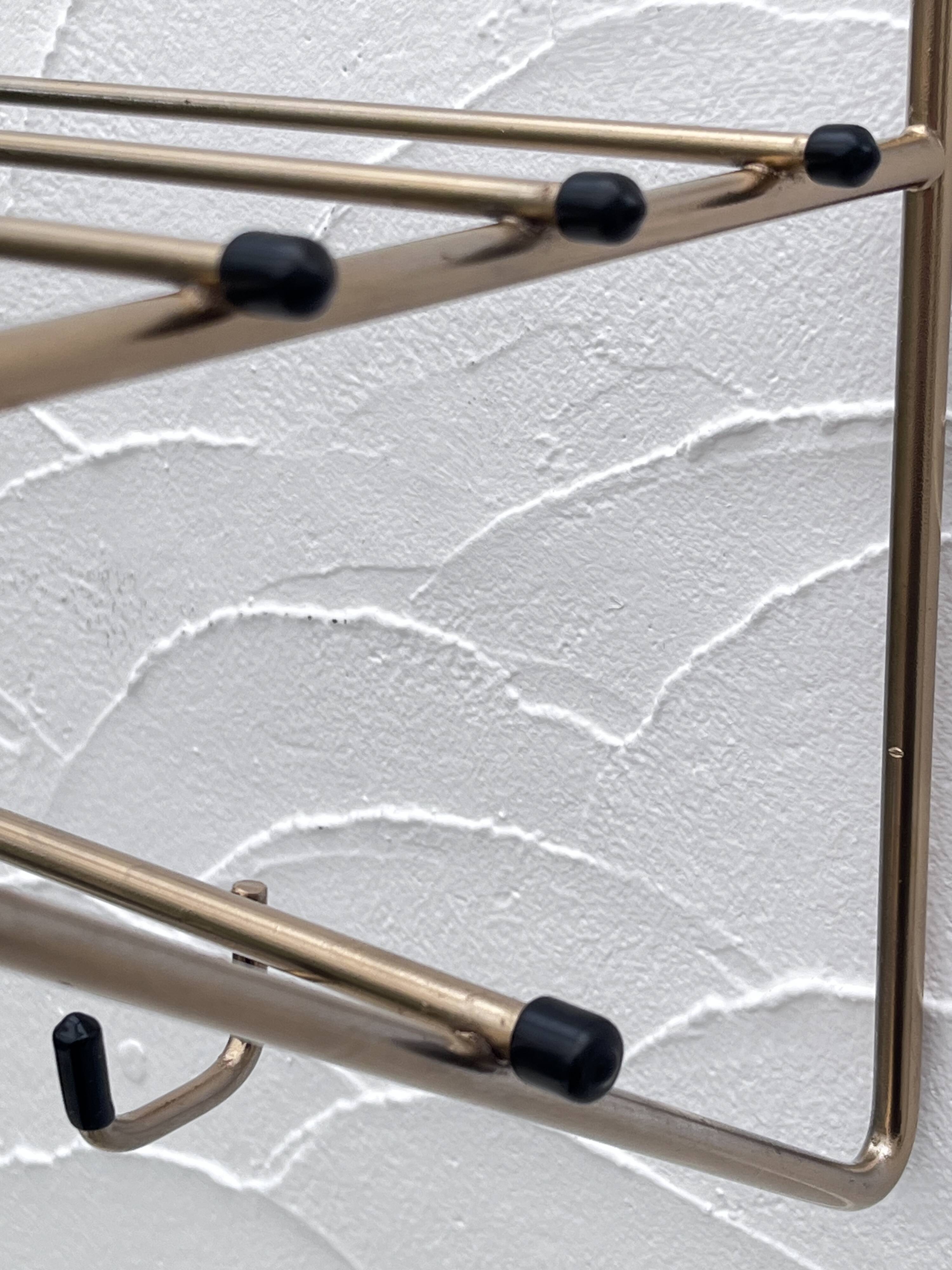 Gold metal coat rack