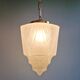 Art Deco pendant lamp in satin glass, 1920s-30s