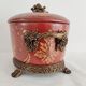 Chinese porcelain box with bronze frame