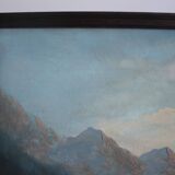 Hand painted painting, oil on fiberboard, signed, Czechoslovakia, 1960's.