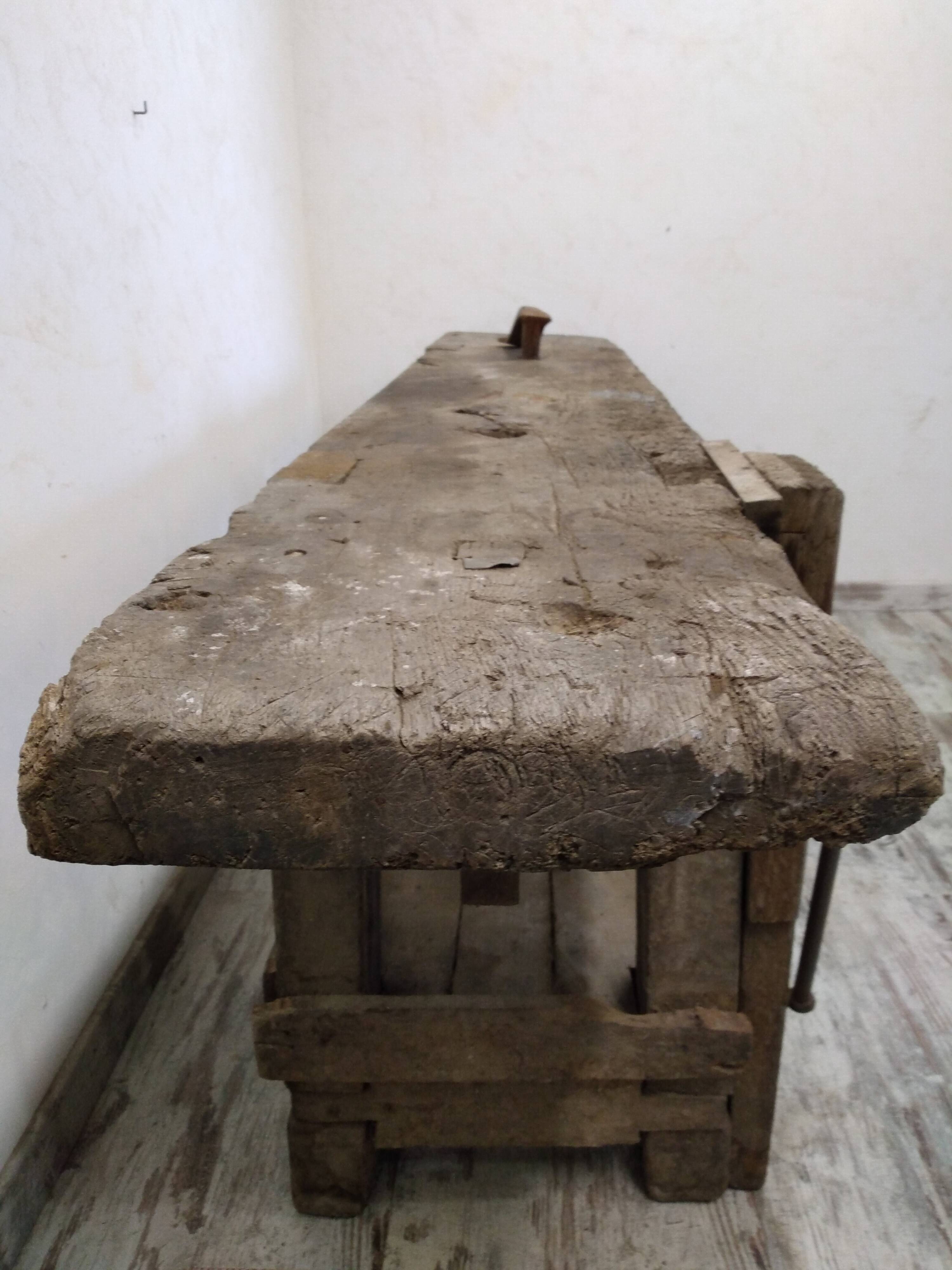 Old carpenter's workbench