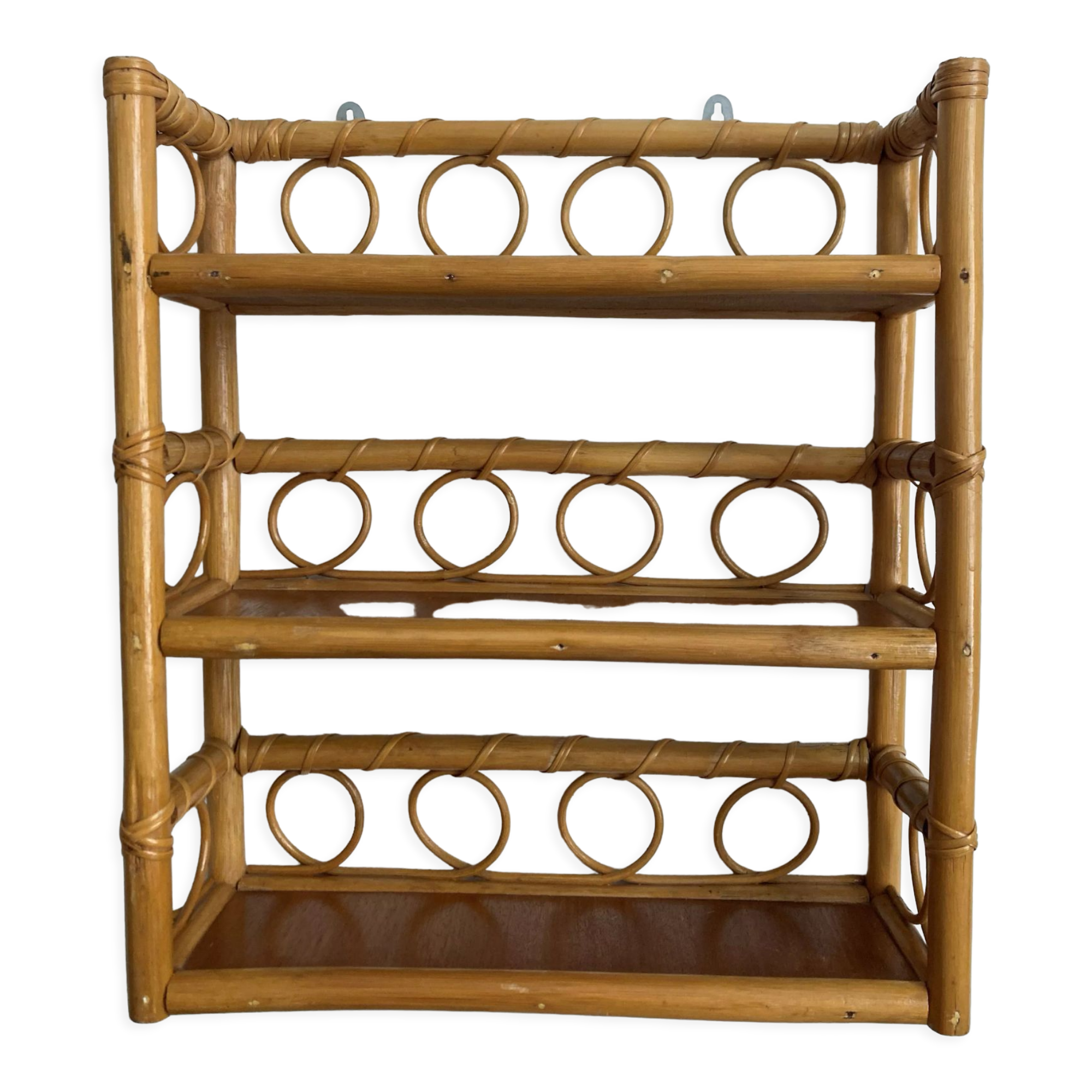 Rattan wall shelf 70s