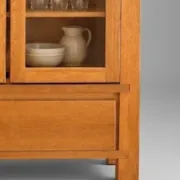 Glass display cabinet on legs