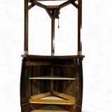 Vintage wooden high bar/counter/bar cabinet with cloche