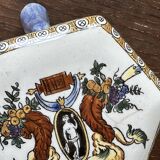 Old candy box with Renaissance decor from Gien earthenware
