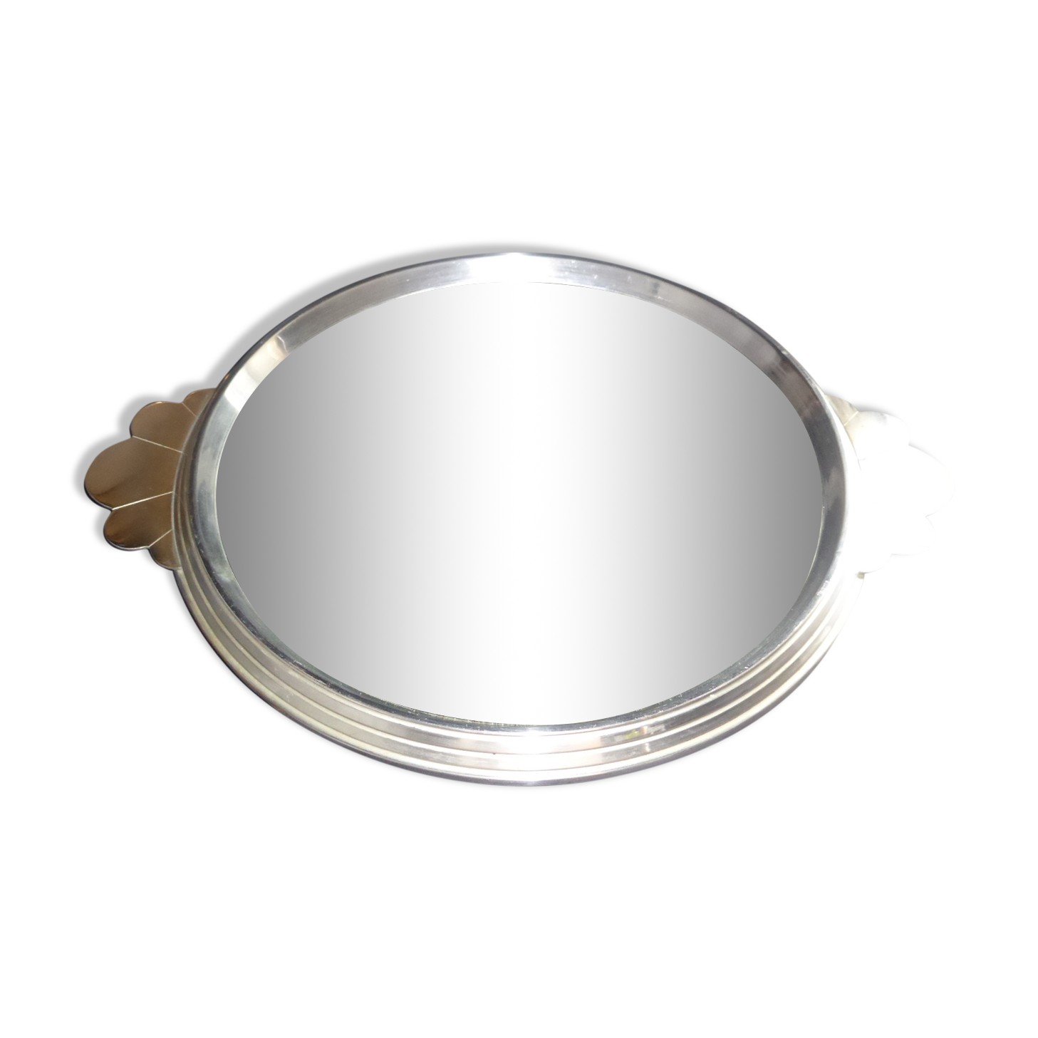 Round mirror tray polylobed side sockets 40/50 years