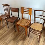 Set of 4 mismatched chairs