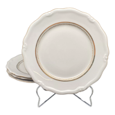 Lots of 4 porcelain plates with gold edging