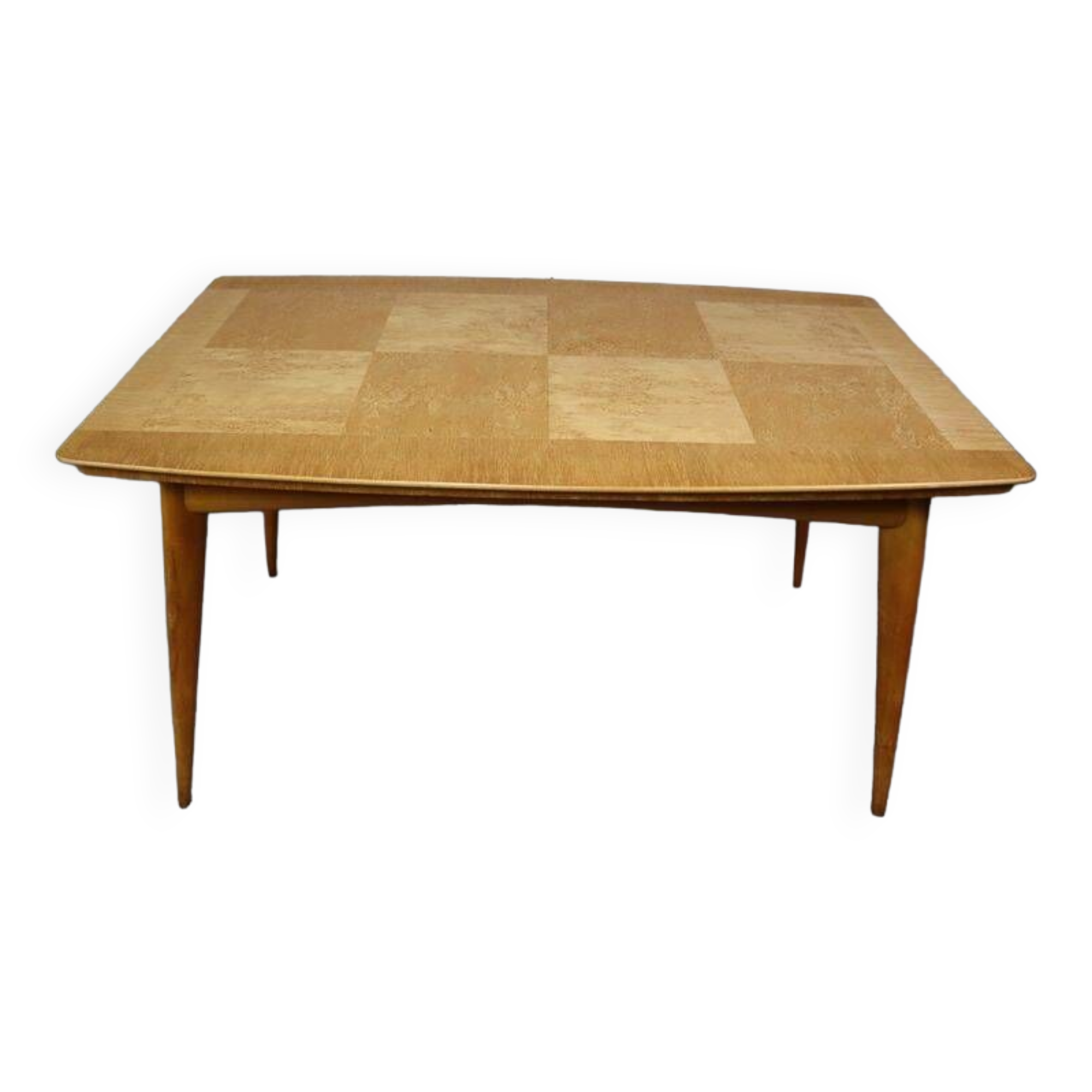 Vintage Scandinavian dining table made of Karelian birch