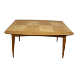 Vintage Scandinavian dining table made of Karelian birch