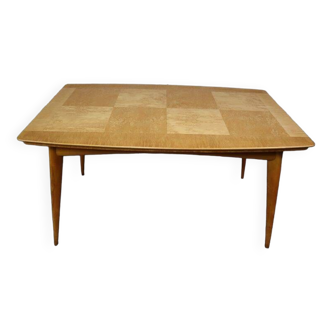 Mid-century Scandinavian dining table in Karelian Birch