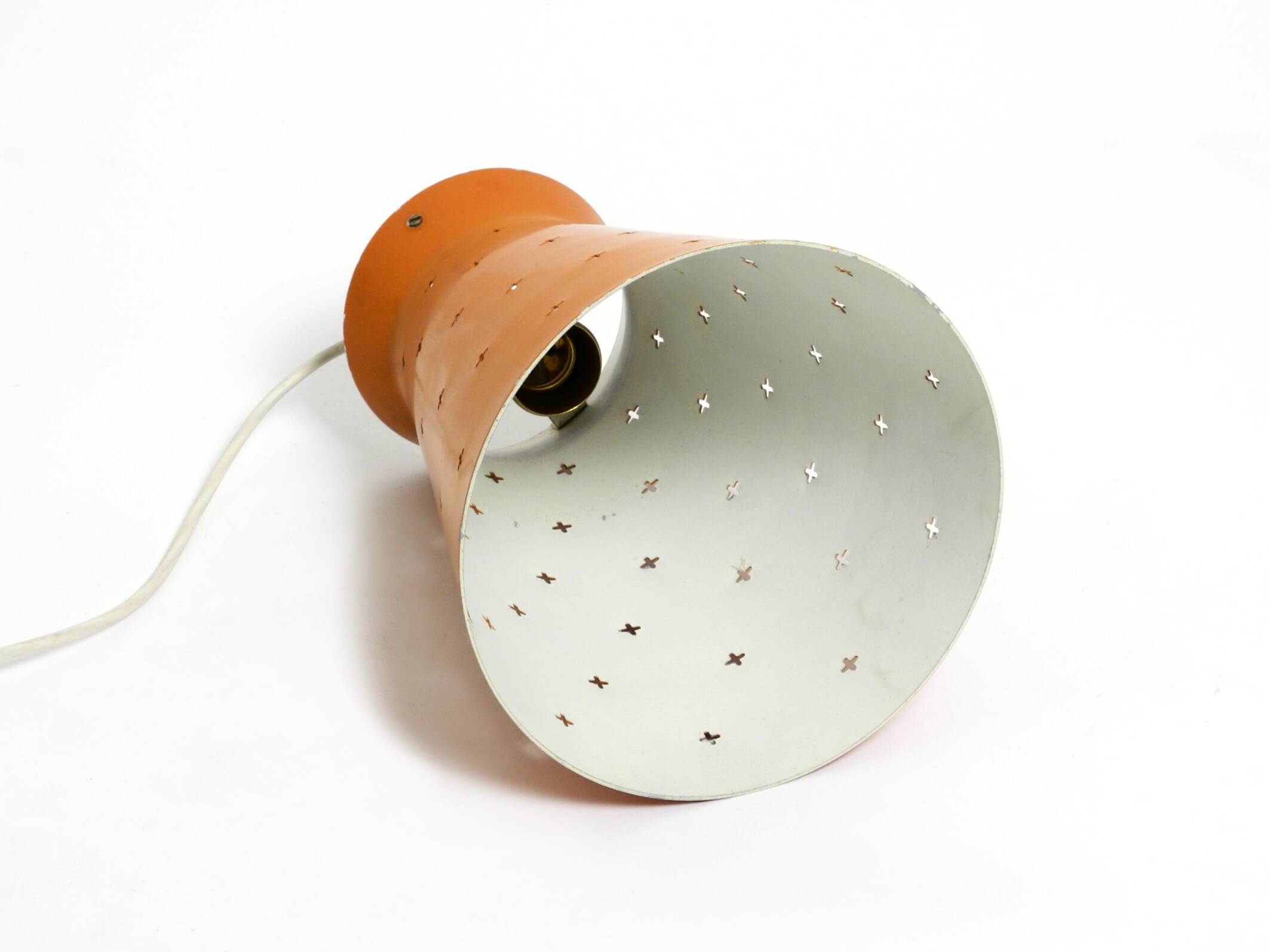 Beautiful Mid Century Modern Diabolo perforated metal sheet pendant lamp