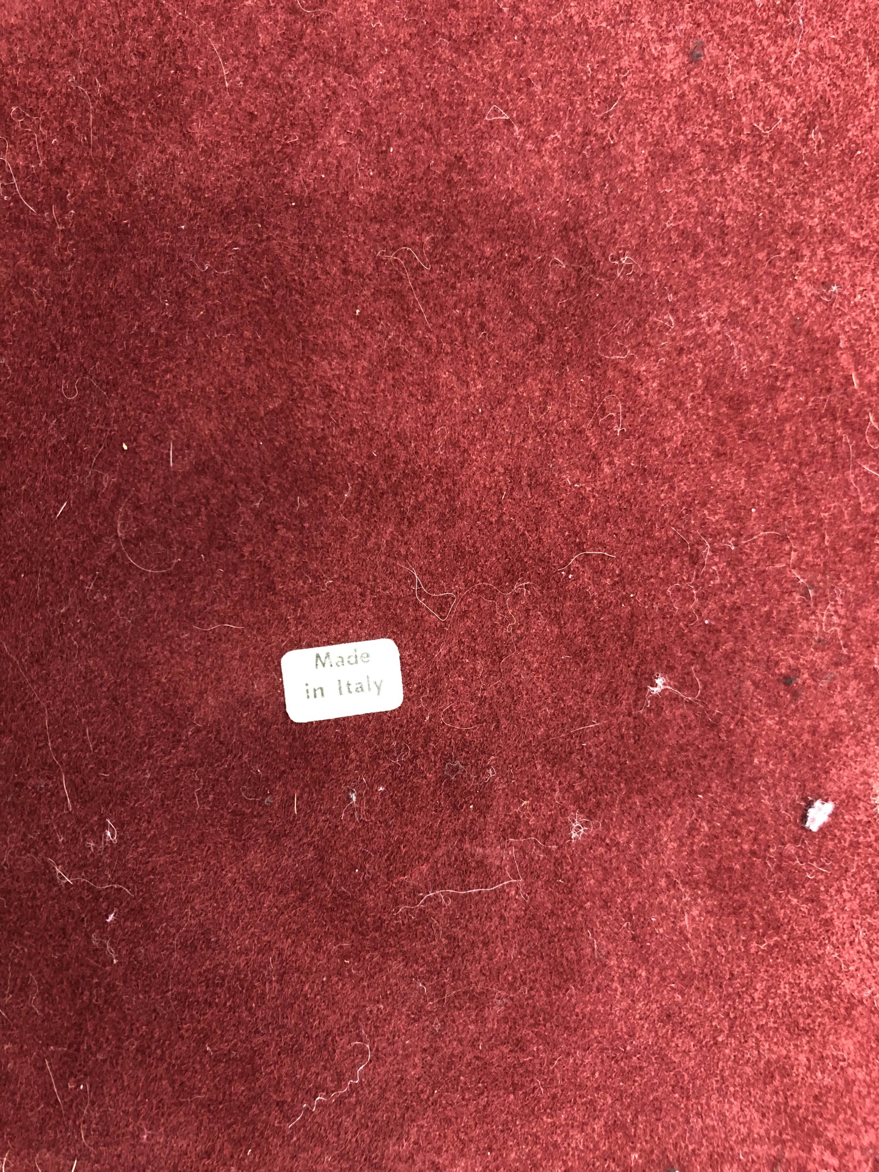 Vintage wall mirror t brass frame, italy, 1950 s