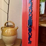 Glazed pine solid wood bonnetière