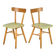 Set of 2 Beech Chairs, 1960s, Czechoslovakia