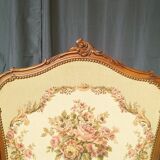 Louis XV Rocaille style firewall in walnut