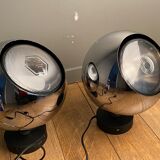 Pair of spherical table lamps circa 1970