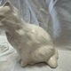 Chat en céramique beige