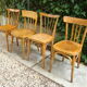 Lot of four old bistro chairs